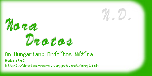 nora drotos business card